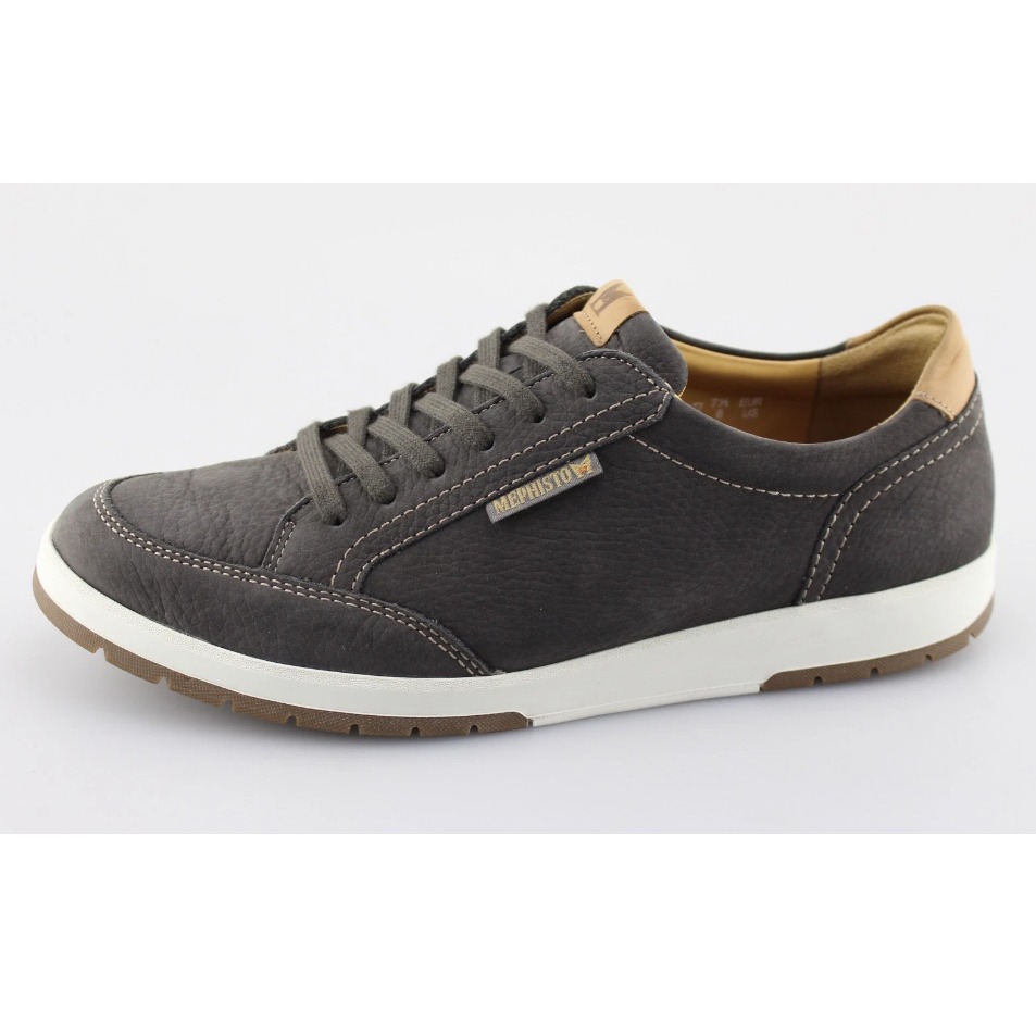 Mephisto Air-Relax Ludo Men's Graphite Nubuck Leather Low Top Sneakers Size 9.5